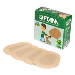 Protetor Ocular Grande Bege (OFTAM)- Caixa com 20 Unidades